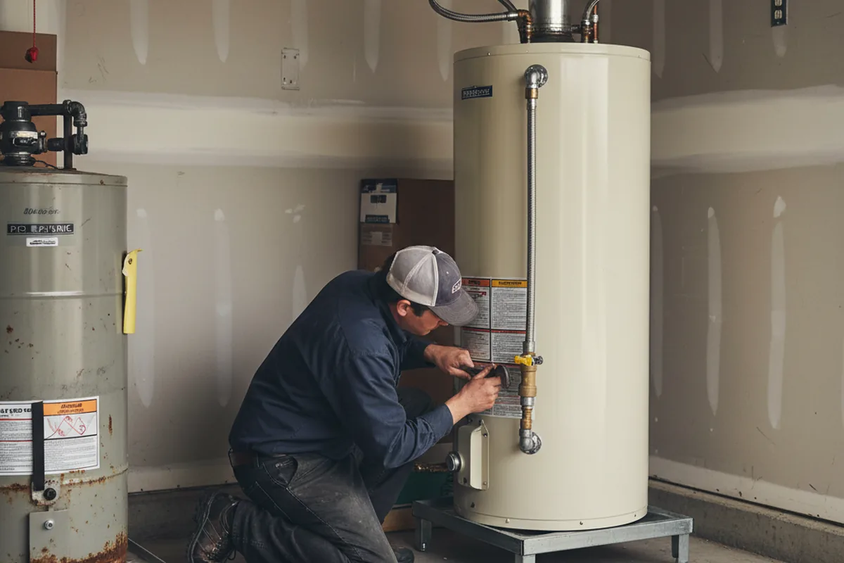 Water heater and shutoff valve replacement in Siloam